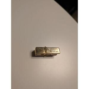 CELINE Macadam Logo Gold Tone Money Clip / Pin!